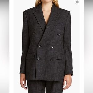 A.L.C. Chadwick Metallic Stripe Double Breasted Blazer Size 8